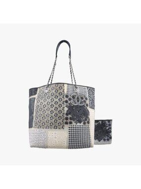 Chanel Patchwork Rubber Multicolor Fabric Vinyl Messenger Bag